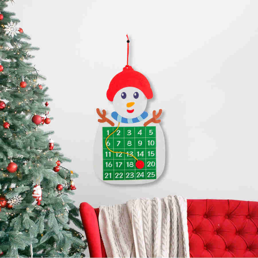 Calendar de Crăciun - om de zăpadă - cu marker cu arici Scule Prodrom