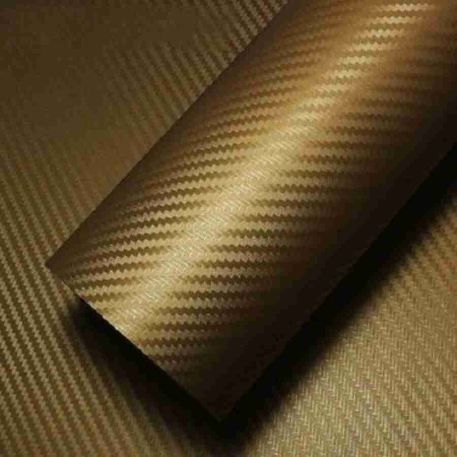 Folie colantare auto Carbon 3D - Gold (3m x 1