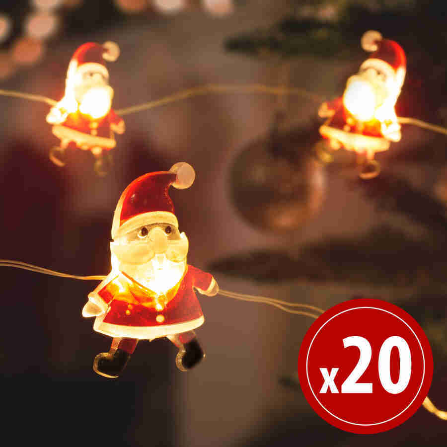 Șir de lumini LED - formă de Moș Crăciun  - 2