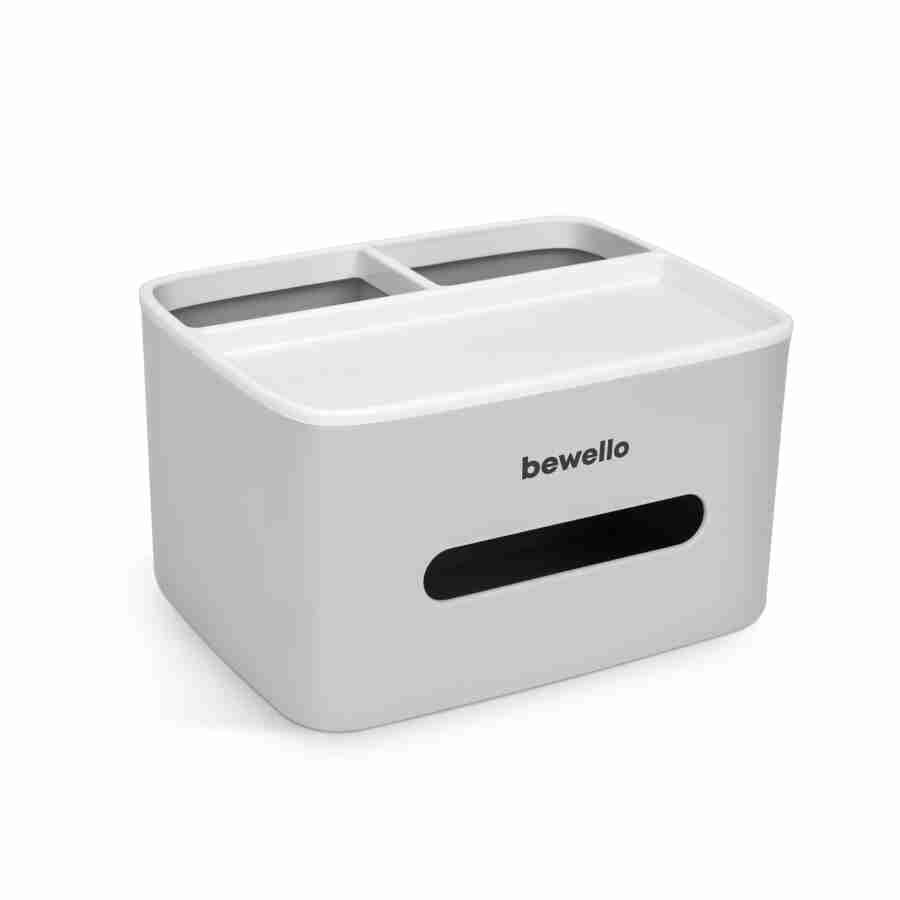 Bewello - Suport-dozator pentru batiste şi şerveţele de hârtie - alb - 205 x 160 x 120 mm
