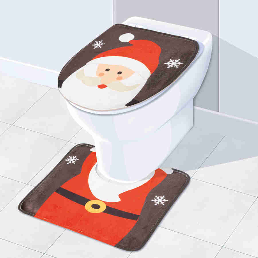 Capac de toaletă - model de Crăciun