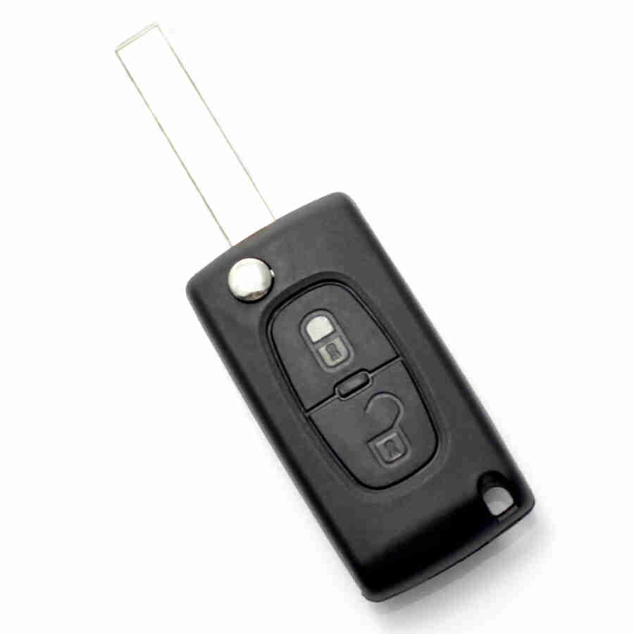 Citroen / Peugeot 407 - Carcasa tip cheie briceag cu 2 butoane