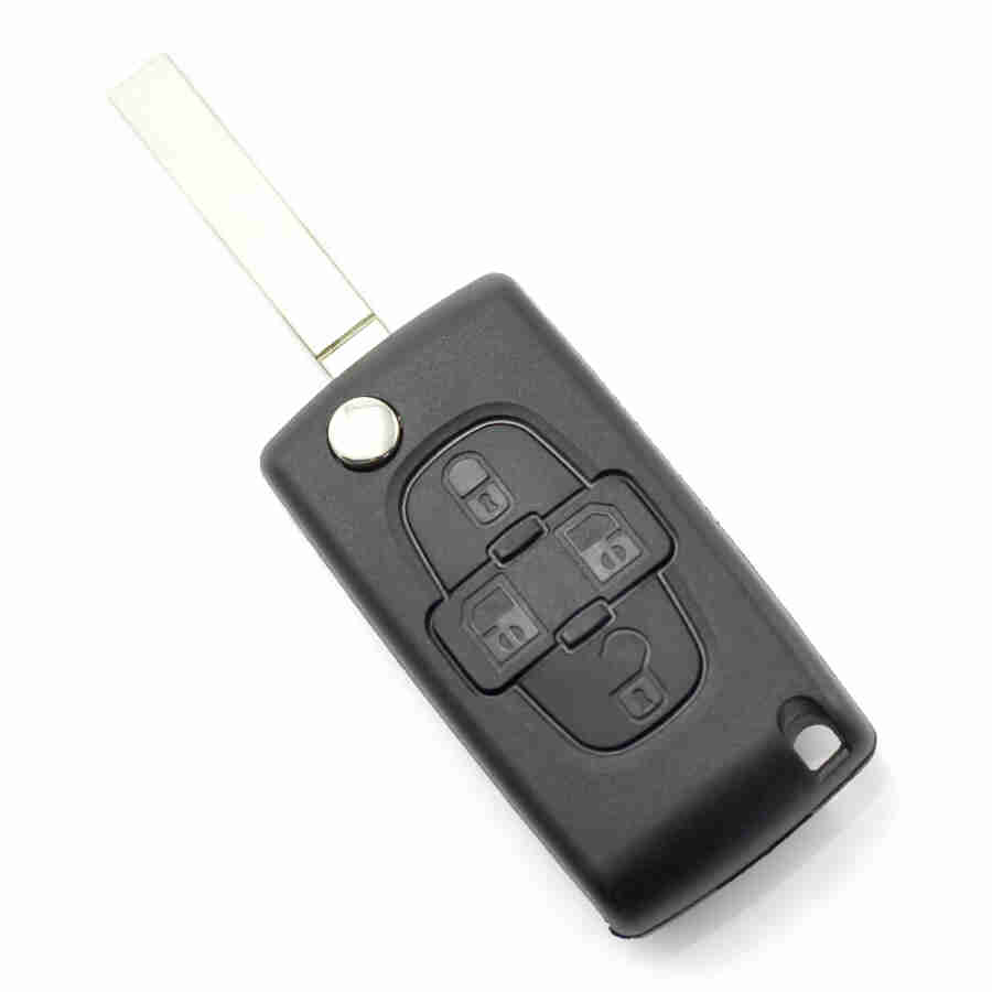 Citroen / Peugeot - Carcasa tip cheie briceag cu 4 butoane