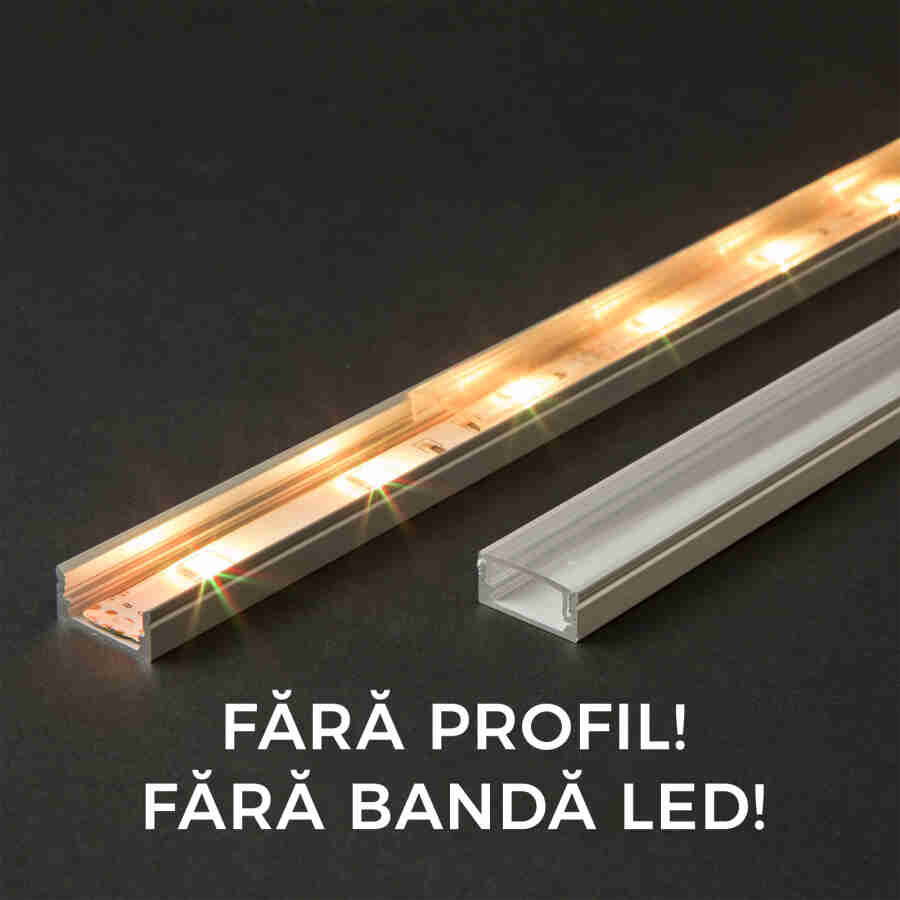 Ecran transparent pt. profil aluminiu LED - 1000 mm