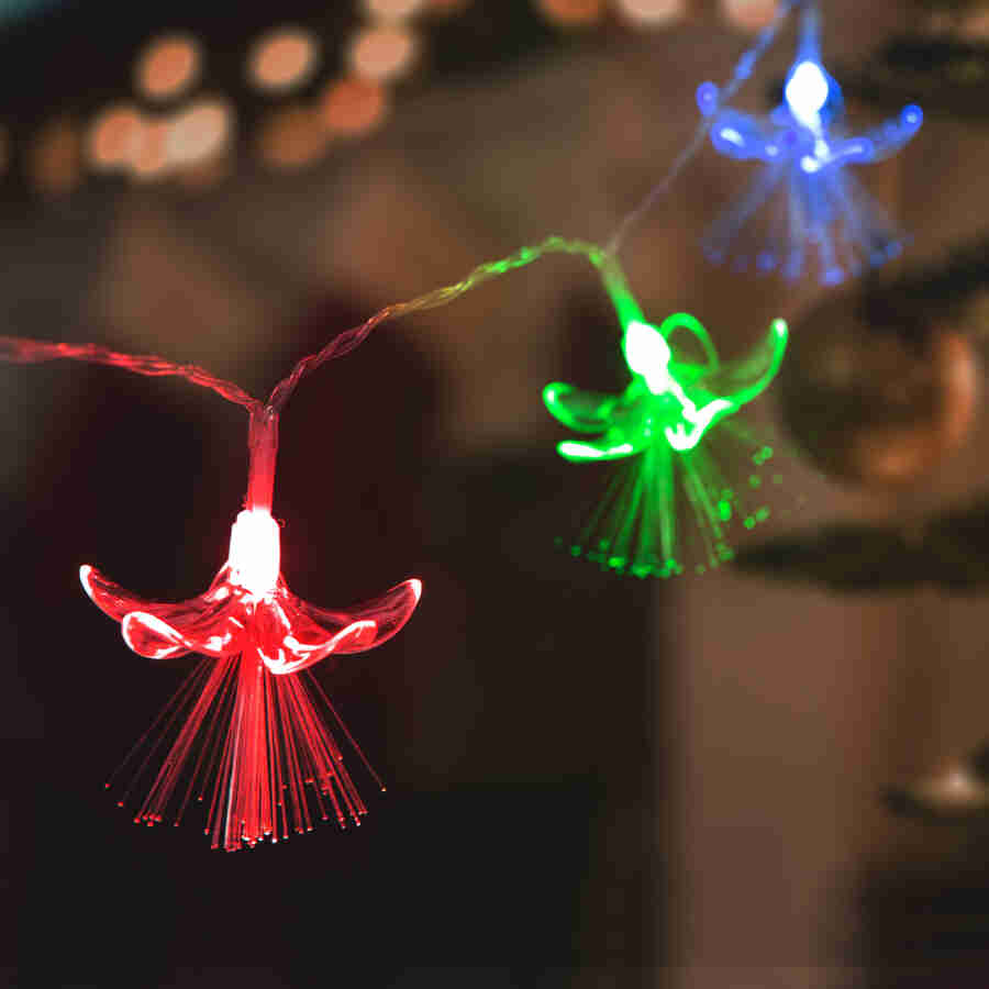 Șir de lumină cu LED - floral - 20 de LED-uri - 2