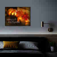 Tablou LED - "Hello Autumn" - 2 x AA