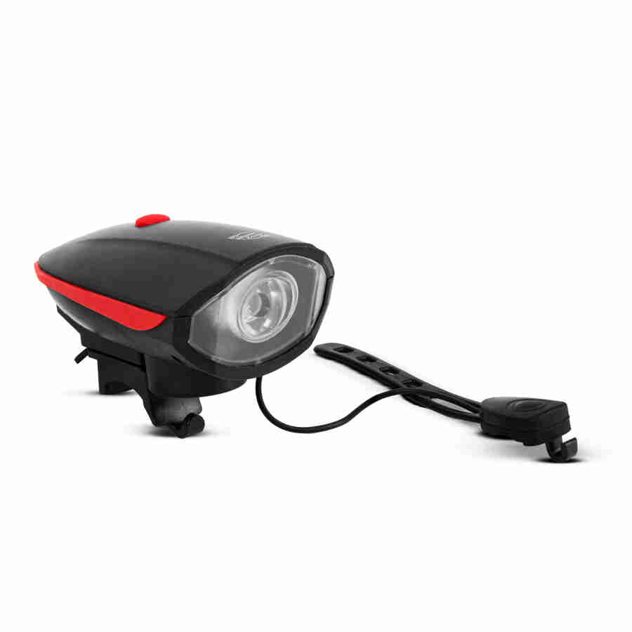 Lumină pentru bicicletă cu claxon electric - XPE LED - 400 mAh - 450 lm - IP55